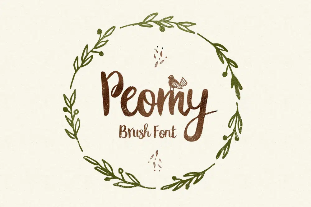18 Creative Fonts Inspired by Nature: Poemy Brush Font