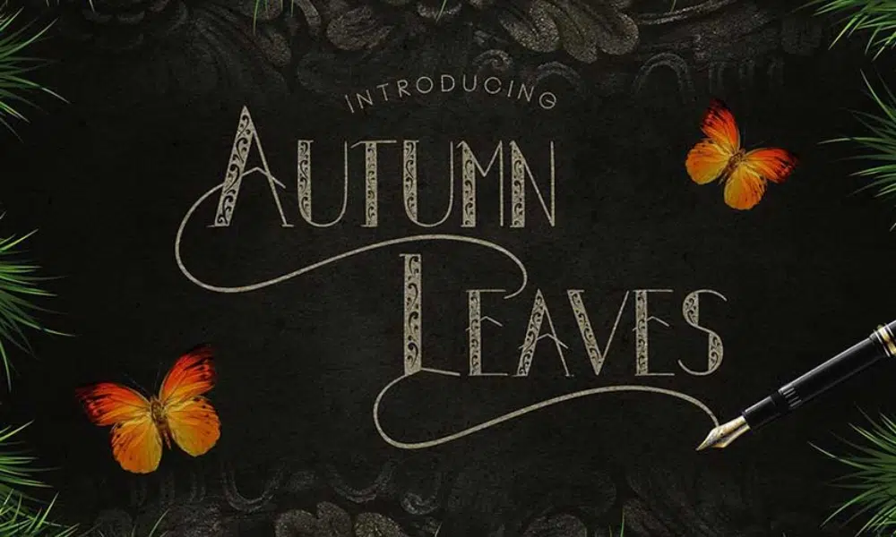 18 Creative Fonts Inspired by Nature: Autumn Leaves