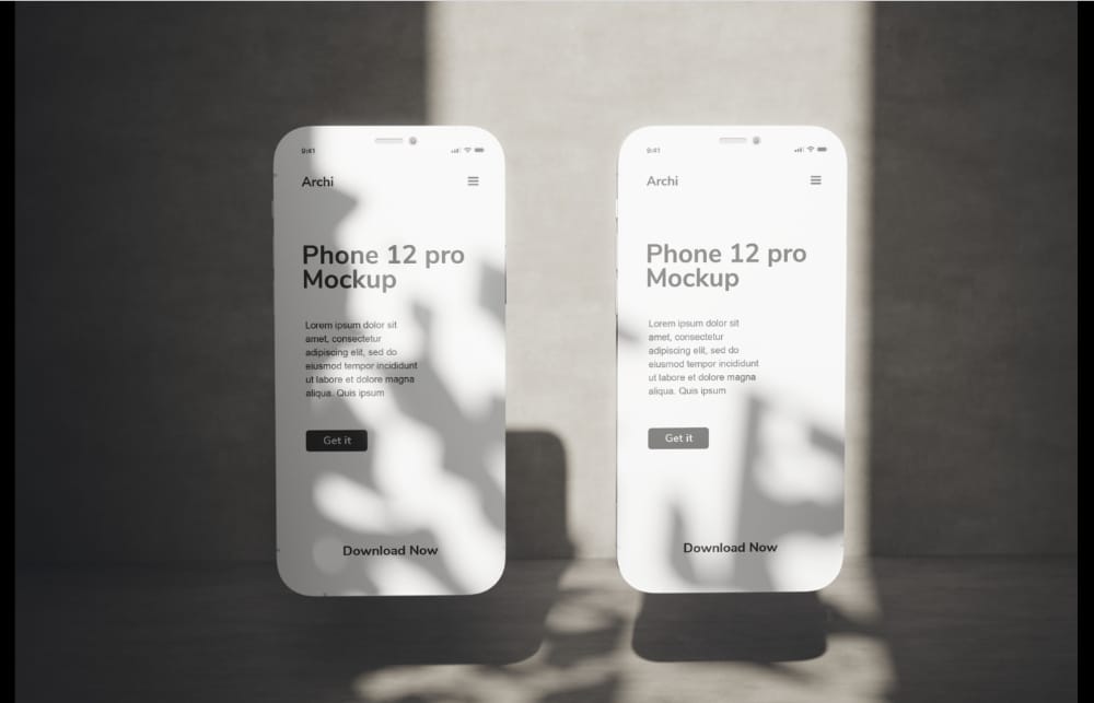 Free Mobile Application Mockups Designers Can Download: Extended Iphone Classic