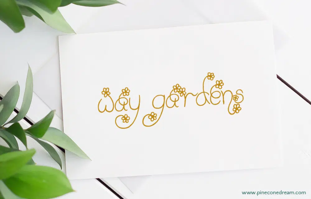 18 Creative Fonts Inspired by Nature: Way Gardens Font