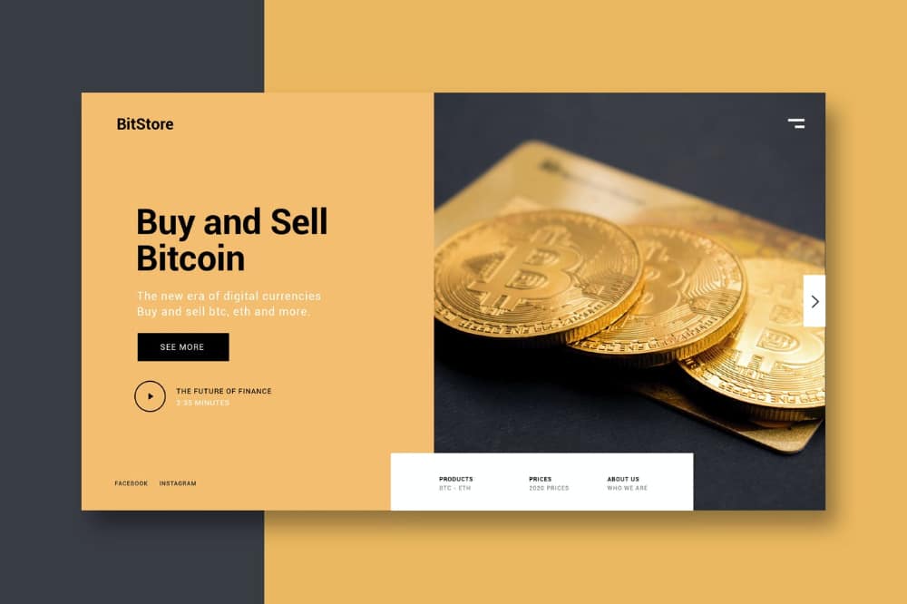 Amazing Crypto Currency Design Assets For Designers: Crypto Exchange Landing Page