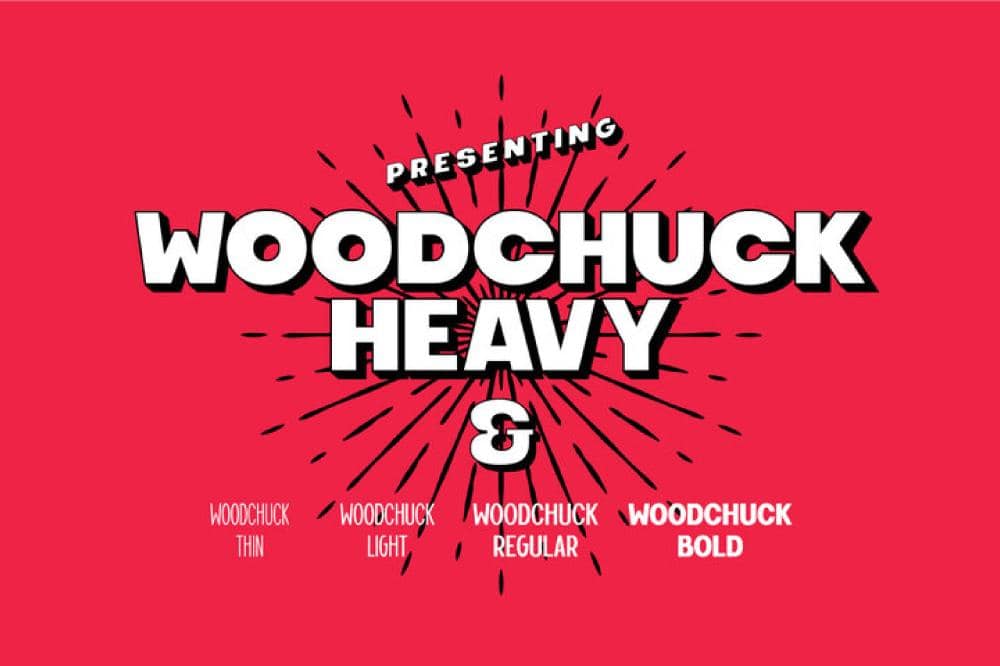 Free Cinematic Fonts for Videos: Woodchuck