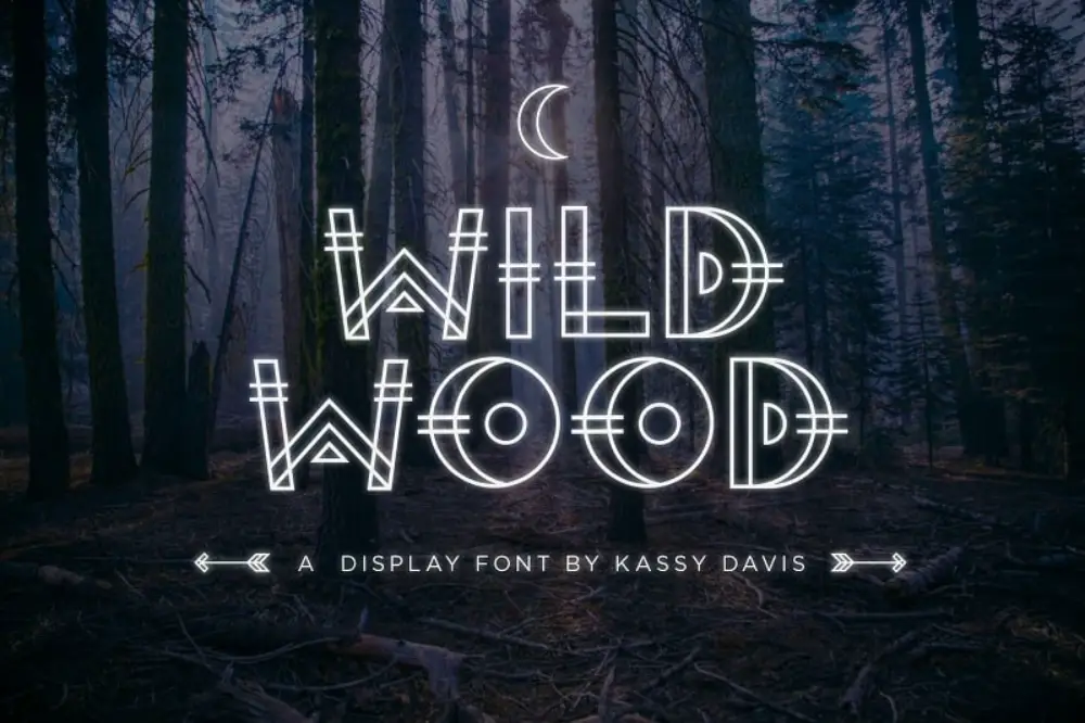 18 Creative Fonts Inspired by Nature: Wild Wood Font