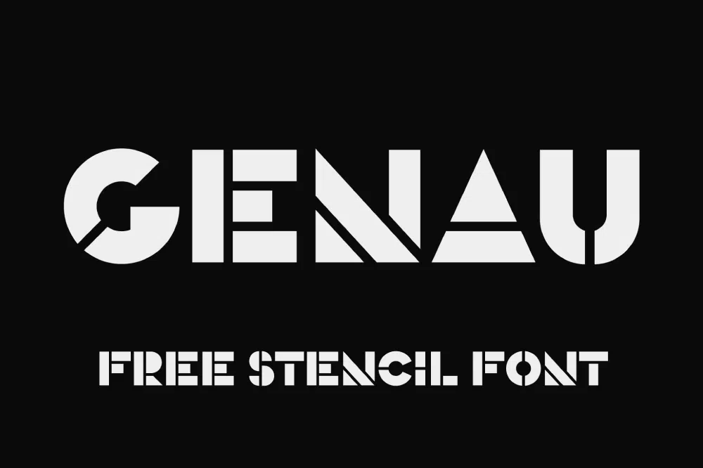 Free Industrial Fonts for Designers: Genau