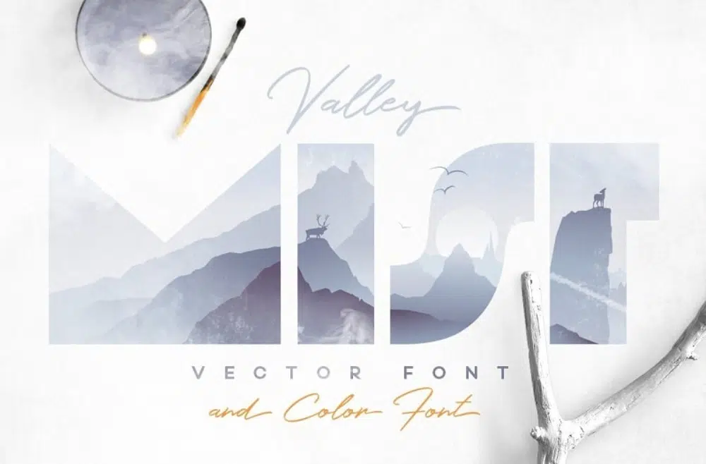 18 Creative Fonts Inspired by Nature: Valley Mist