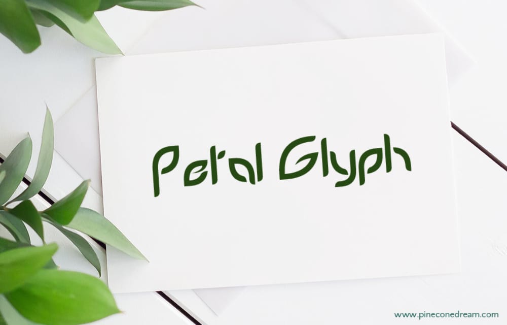 18 Creative Fonts Inspired by Nature: Petal Glyph Font