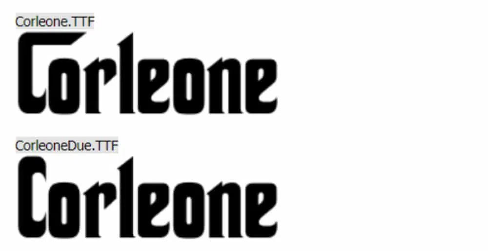 Free Cinematic Fonts for Videos: Corleone