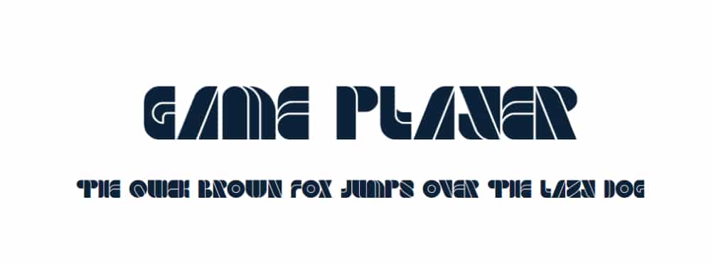 Free Cinematic Fonts for Videos: Game Player