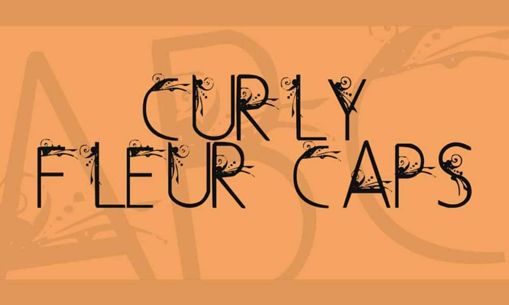 18 Creative Fonts Inspired by Nature: Curly Fleur Caps