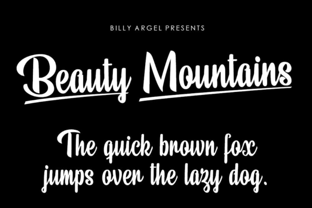 Best Fonts for Brochures & Flyers: Beauty Mountians