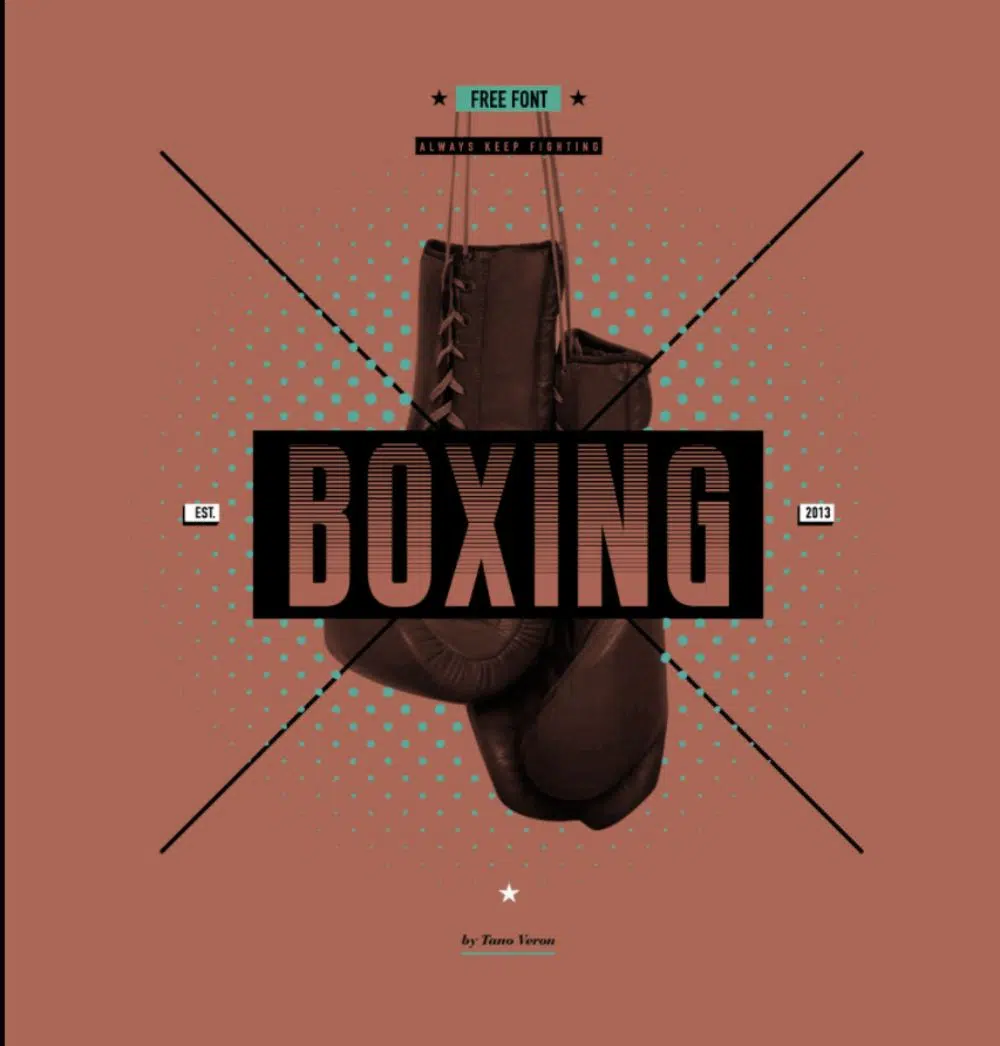 Free Industrial Fonts for Designers: Boxing