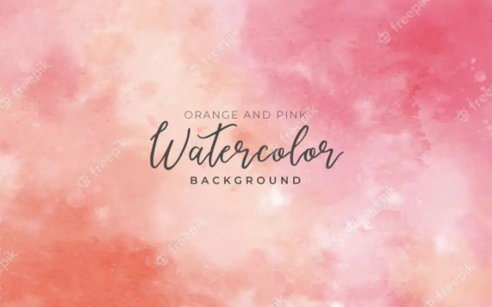 Free Beautiful Watercolor Textures & Patterns for Designers: Orange & Pink Watercolor Texture