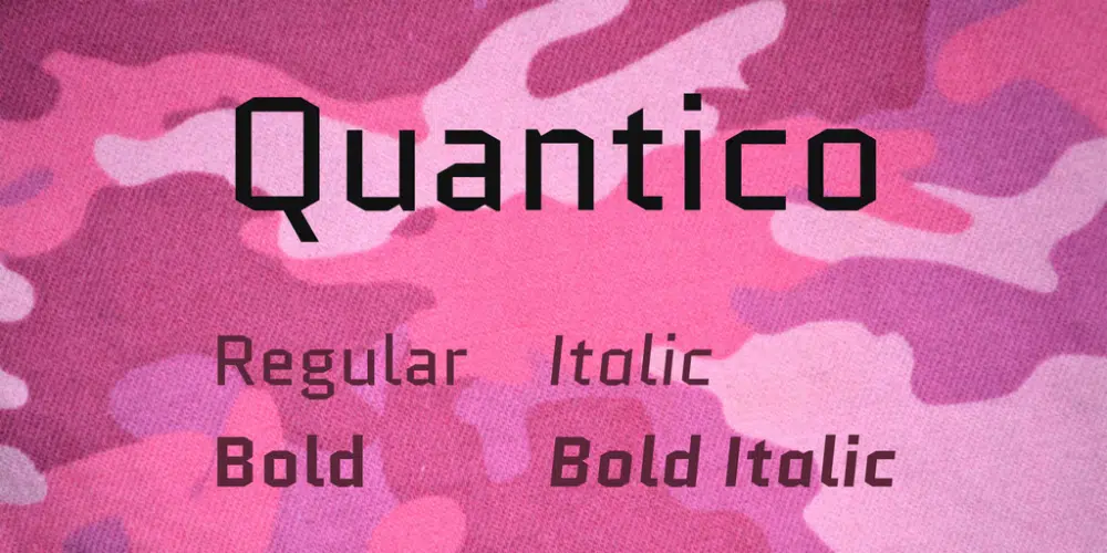 Free Industrial Fonts for Designers: Quantico