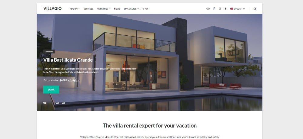 Beautiful WordPress Themes for Vacation Rental Websites: Vacation Rental
