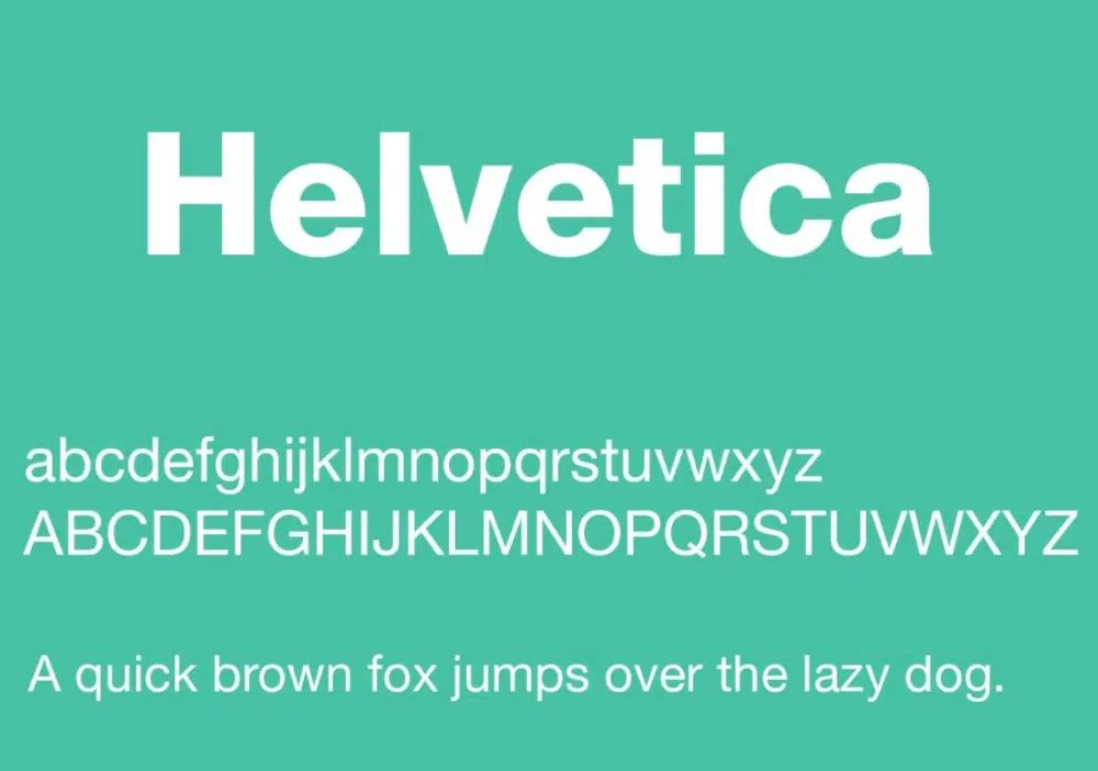Most Used Fonts for Brochure Designing: Helvetica