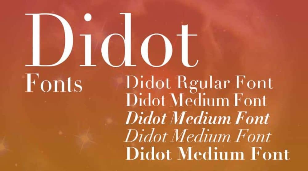 Most Used Fonts for Brochure Designing: Didot