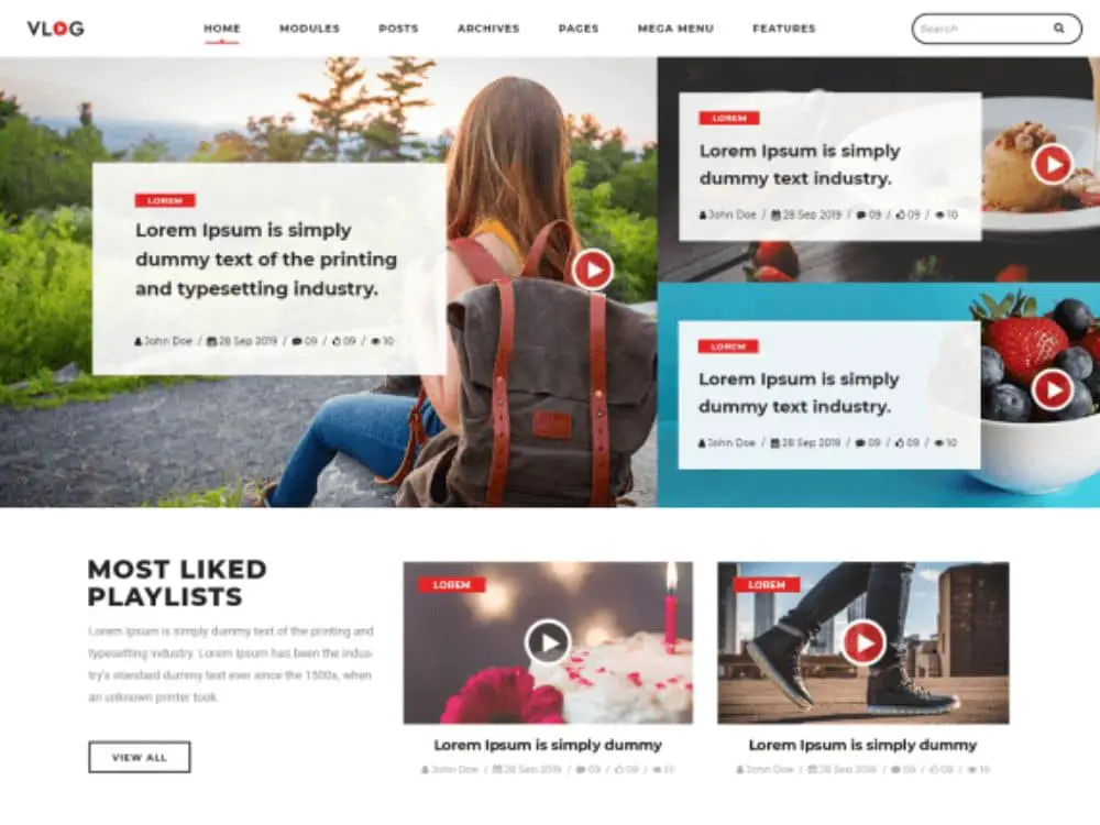 Creative WordPress themes for Video Bloggers: Vlogger