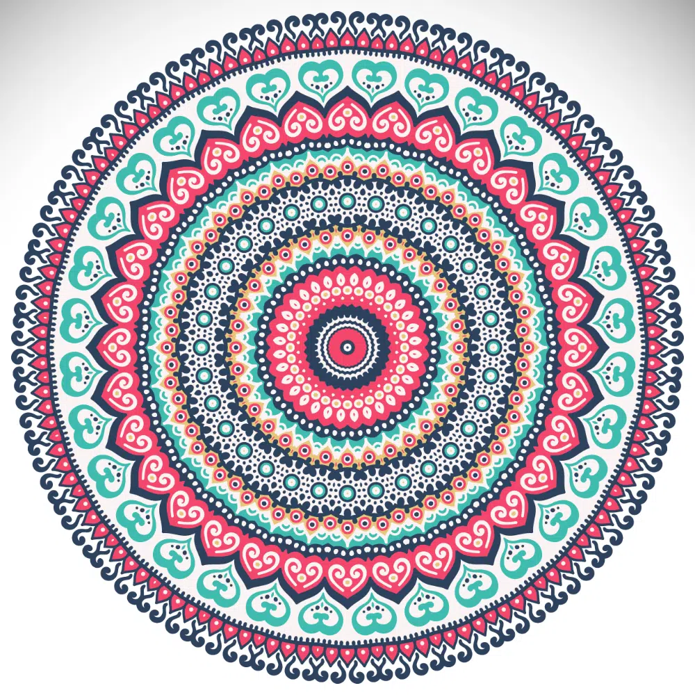 Free Mandala Designs: Traditional Multicolor