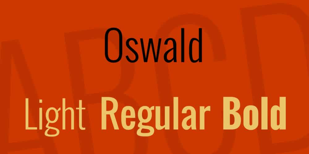 Most Used Fonts for Brochure Designing: Oswald