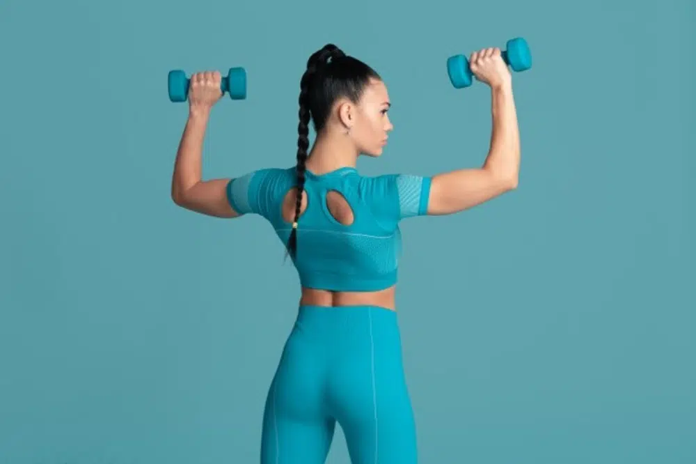 Amazing Free Monochromatic Images for Backgrounds: Turquoise Color Gym Girl