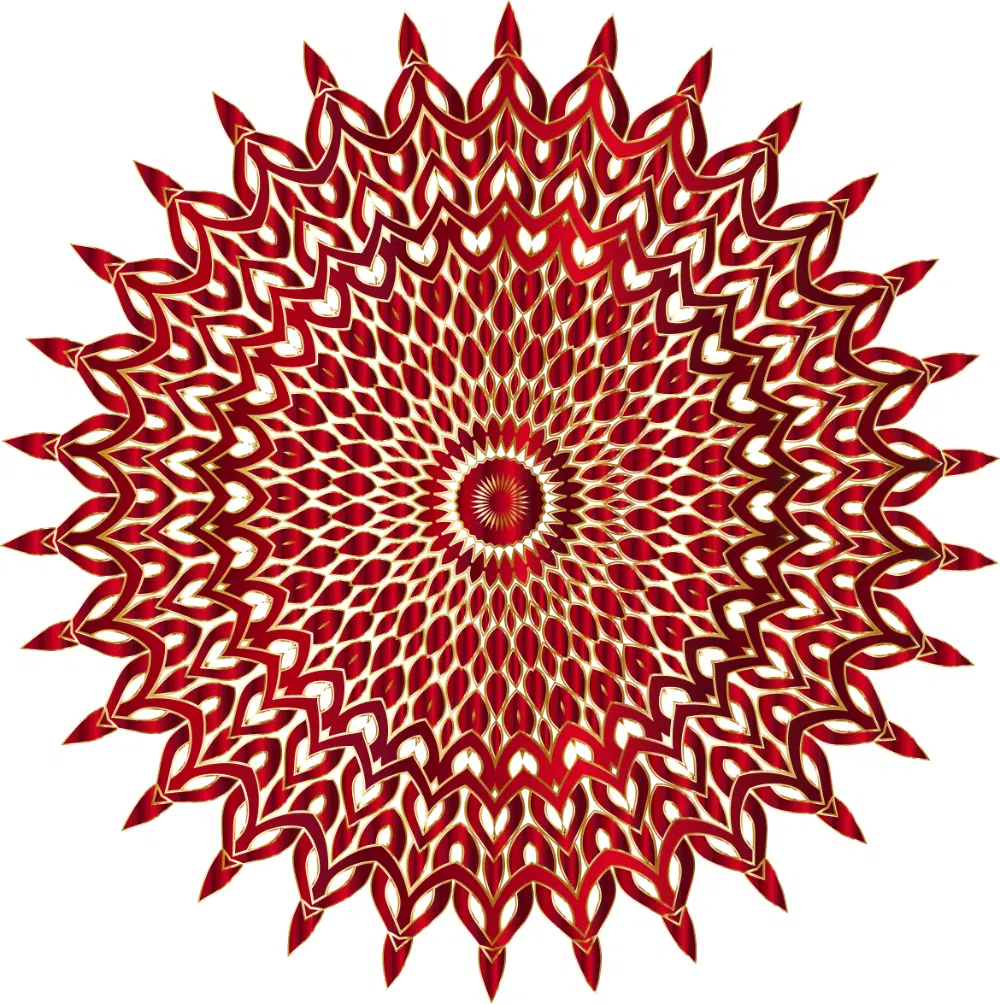Free Mandala Designs: Red Pattern