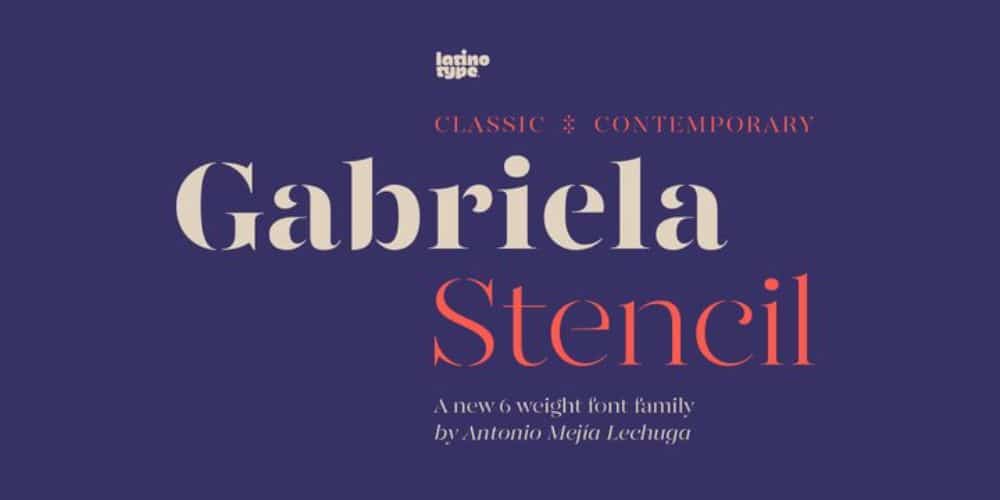 Most Used Fonts for Brochure Designing: Gabriela Stencil