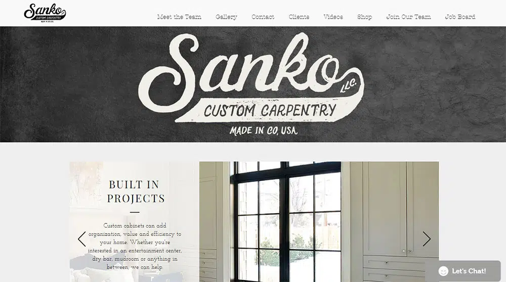 Furniture Website Example: www.sankollc.com