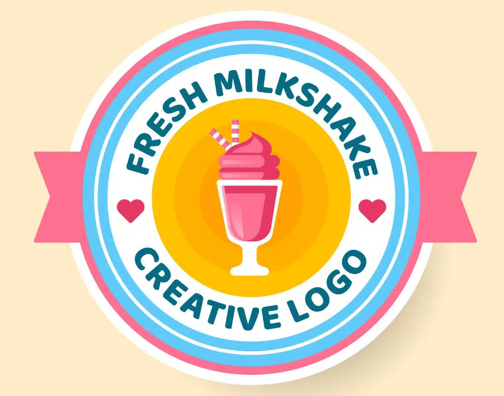 Free Highly Useful Food Logo Templates: Milk Shake