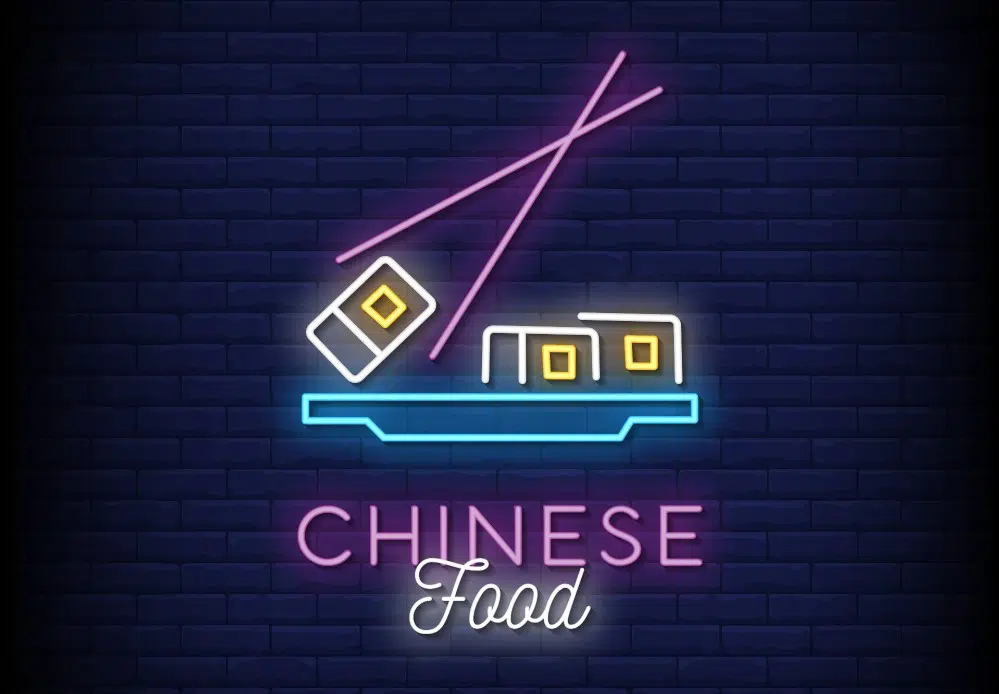 Free Highly Useful Food Logo Templates: Chinese Food Neon