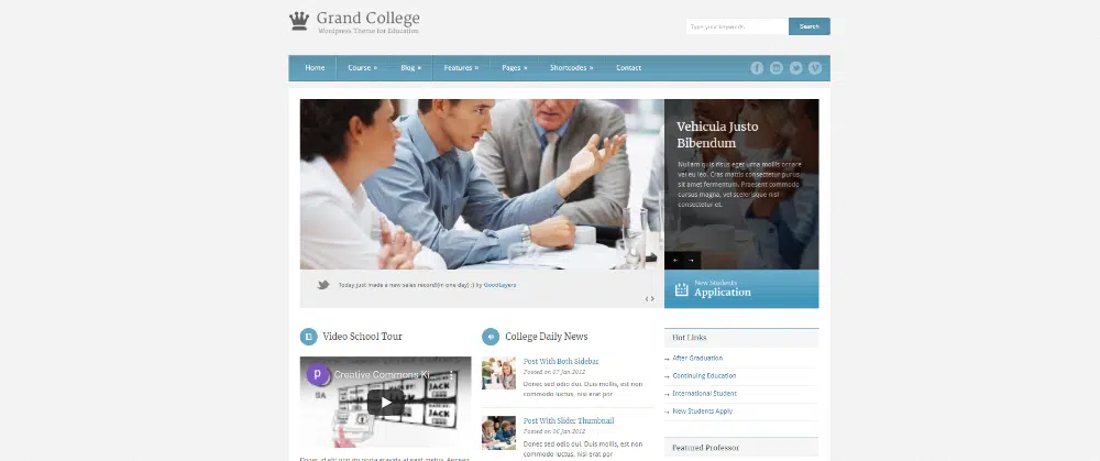 Awesome WordPress Themes for Colleges & Universities: Grand College