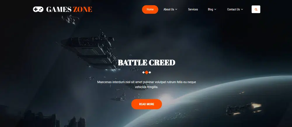 WordPress themes for Game Developers: Game Zone