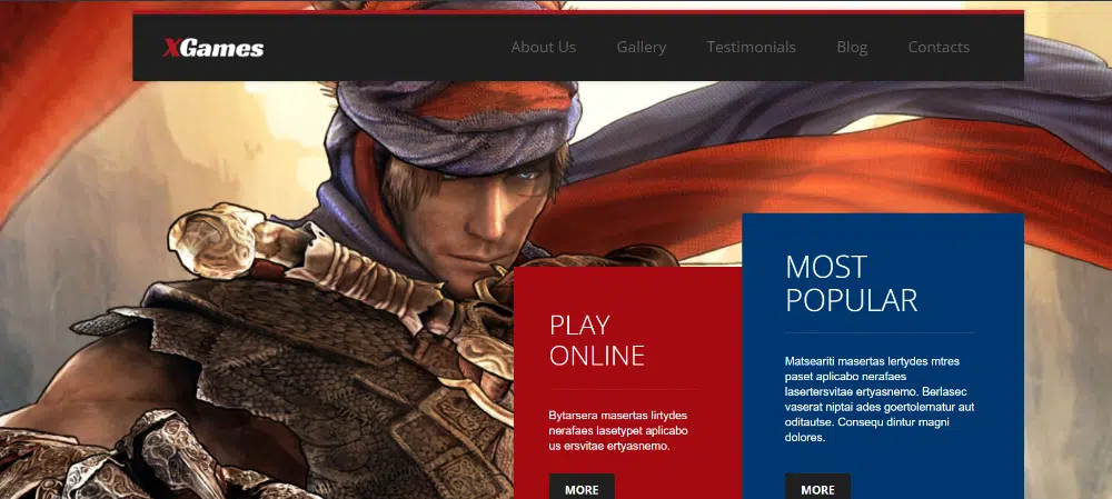 WordPress themes for Game Developers: Games Zone