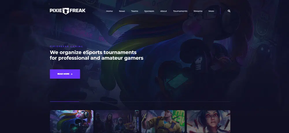 WordPress themes for Game Developers: PixieFreak