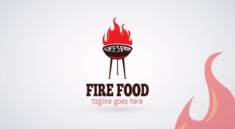 Free Highly Useful Food Logo Templates: Fire Food