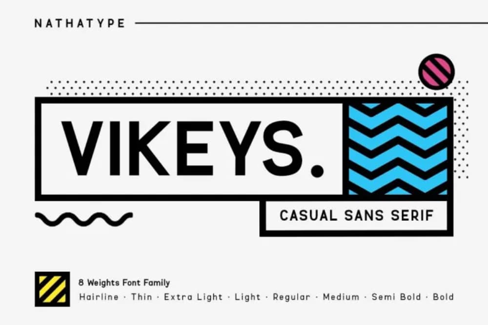 Free Strong Fonts for Website Headers: Vikeys Font