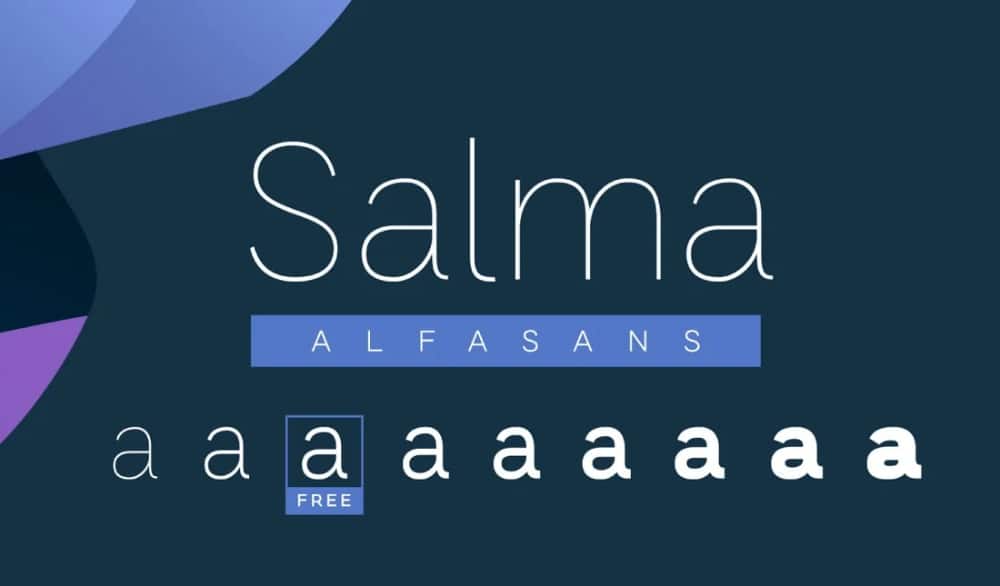 Free Strong Fonts for Website Headers: Salma