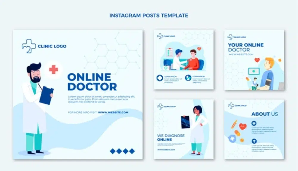Free Design Assets for Healthcare Designers: Instagram Posts Template