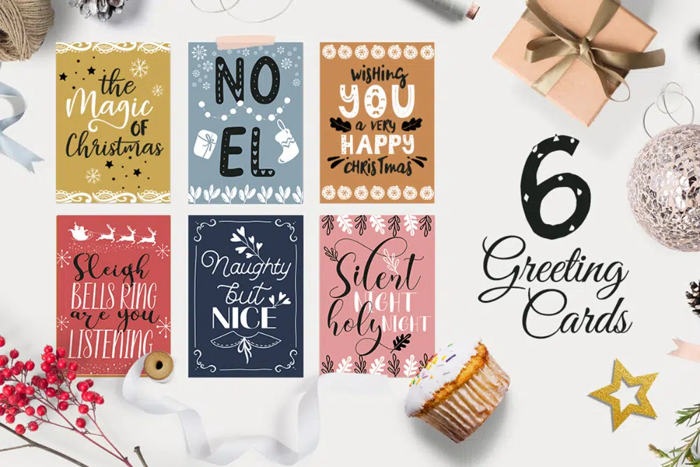 Best Free Christmas Design Assets for Designers: Christmas Greeting Cards