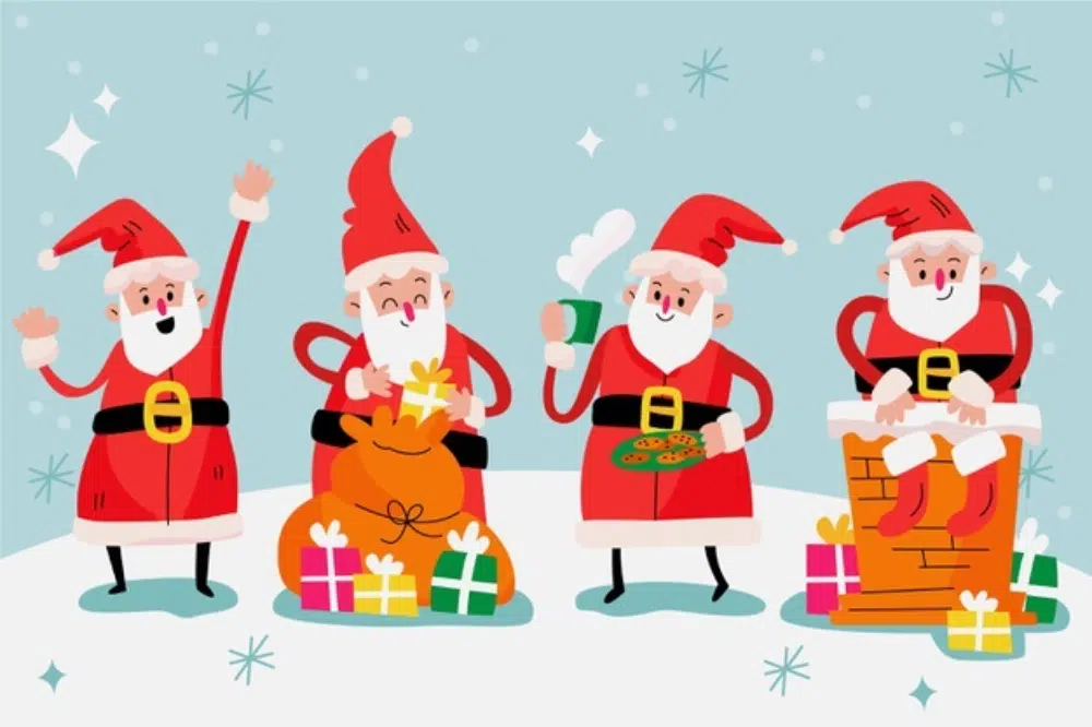 Best Free Christmas Design Assets for Designers: Santa Claus Illustration Set