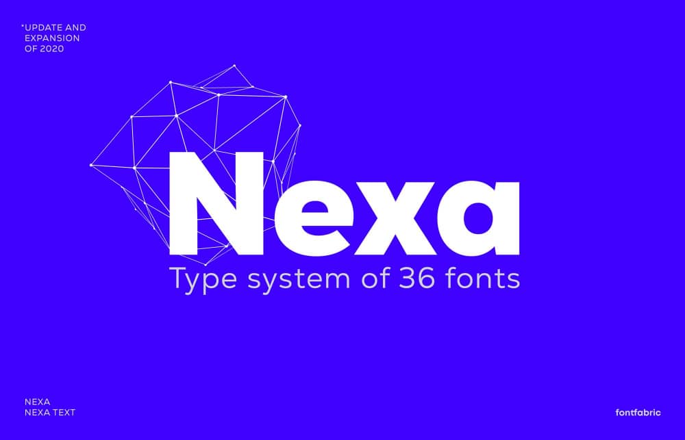 Free Strong Fonts for Website Headers: Nexa