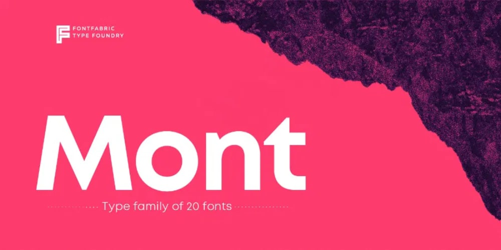 Free Strong Fonts for Website Headers: Mont