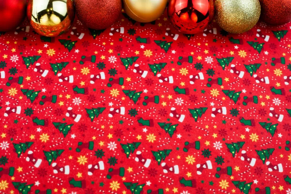 Best Free Christmas Design Assets for Designers: Christmas Table Cloth Image