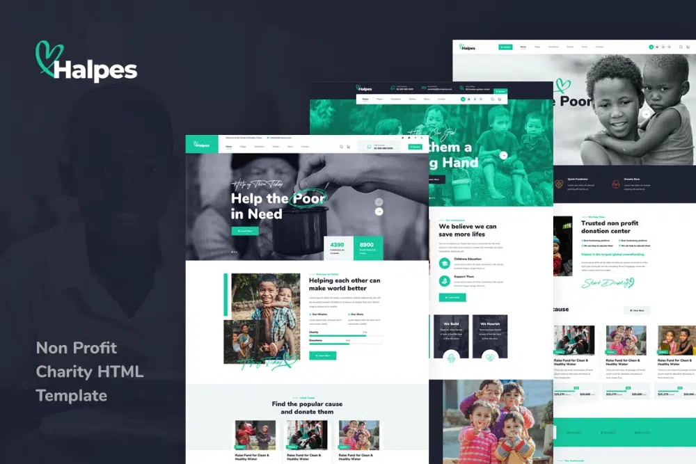 Useful HTML Themes for Charity Events: Halpes - Non Profit Charity HTML Template