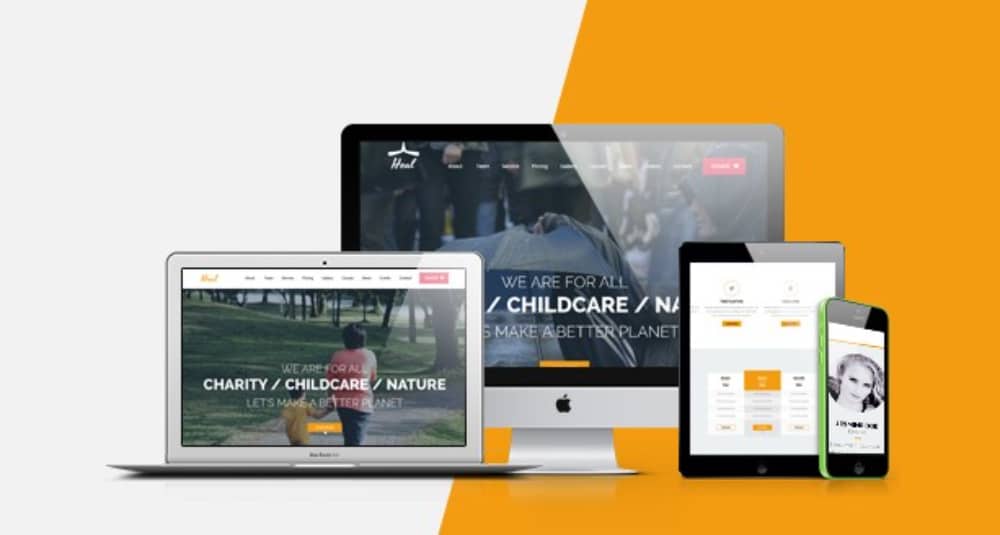 Useful HTML Themes for Charity Events: Heal - One Page Charity HTML Template