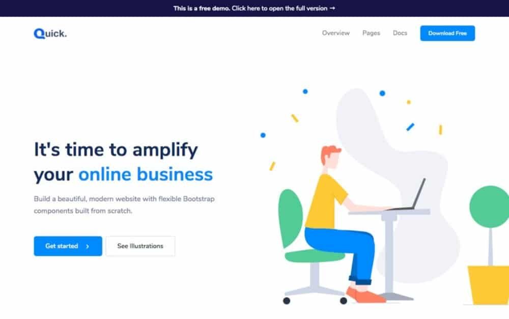 Best Free HTML Landing Pages for 2022: Minimal Business Theme