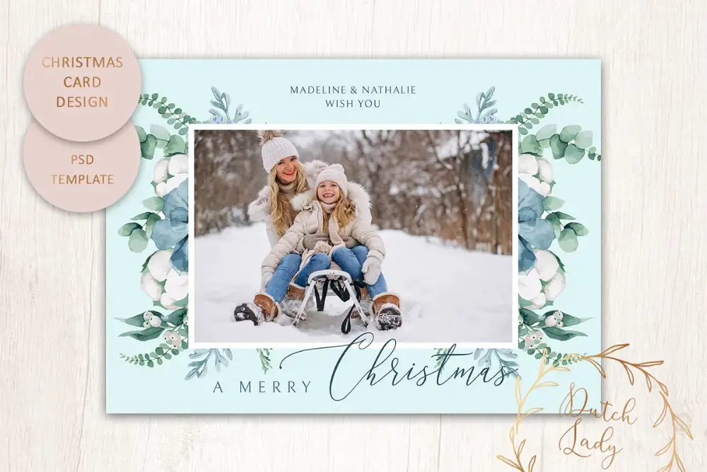 Creative Postcard Templates for the Holiday Season: Postcard With Photograph Template