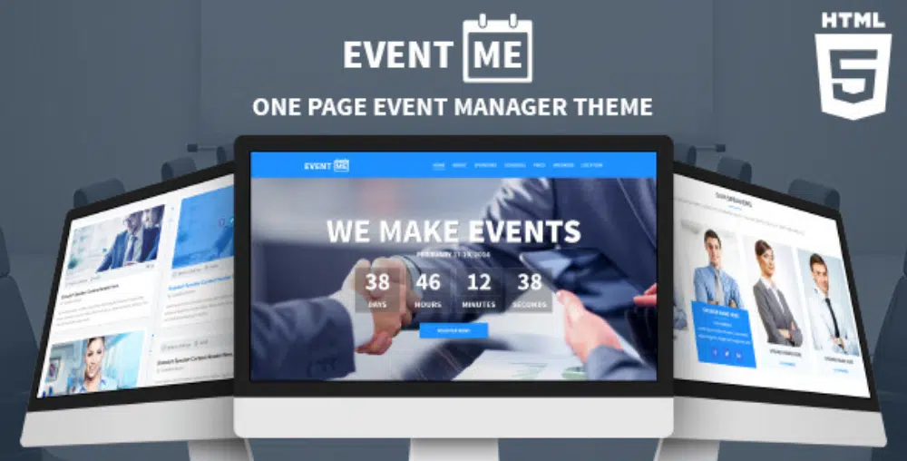 Creative New Year Landing Page Themes: imEvent - Conference Landing Page HTML Template