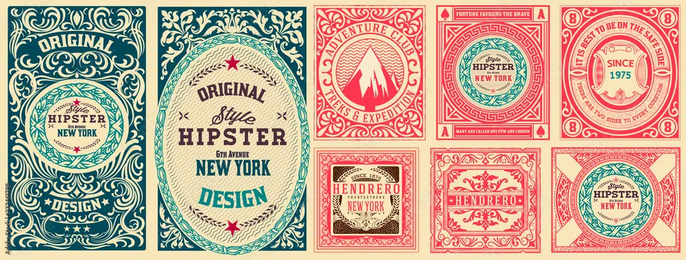 20 Free Retro and Vintage Vectors: Beautiful Vector Layered Vintage Labels