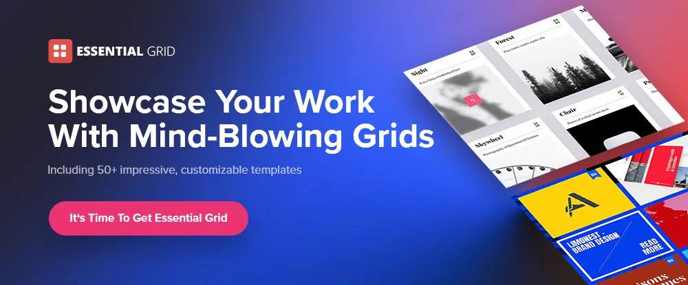 Image Of Essential Grid Plugin - Showcase With Customizable Grid Templates