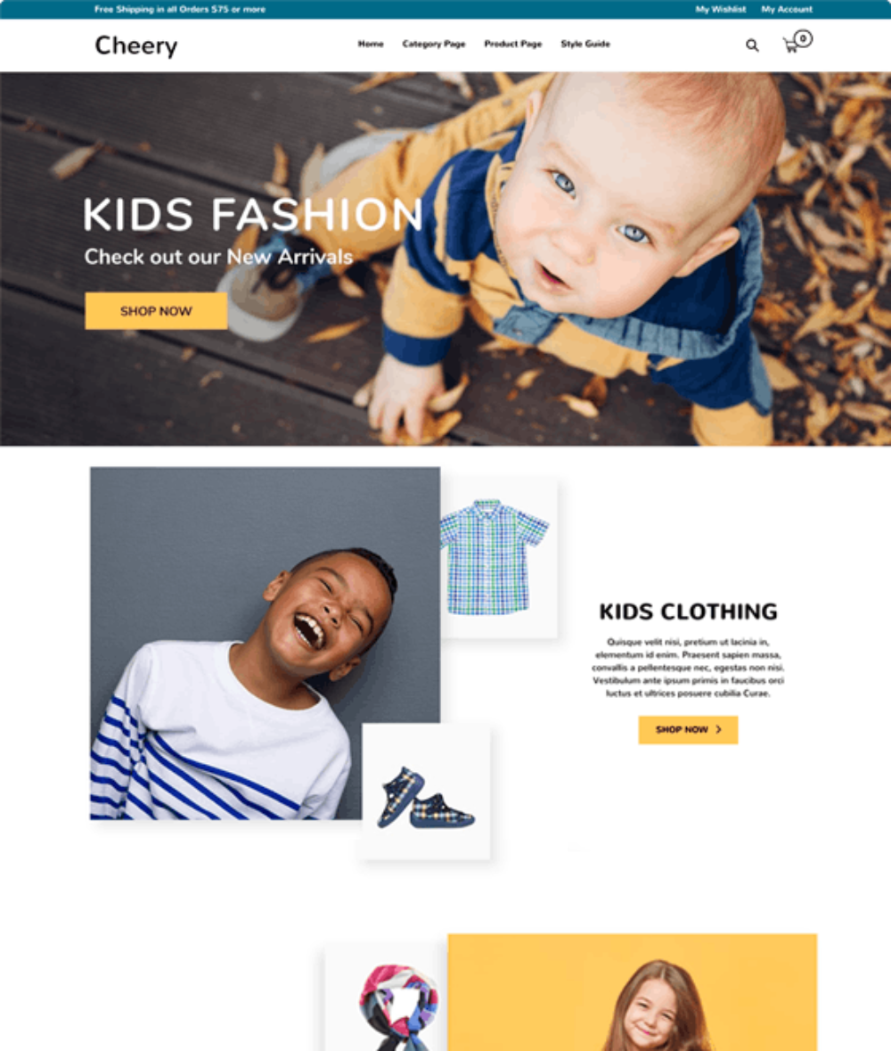Apparel Brands WordPress Themes: Cherry Theme from Volusion